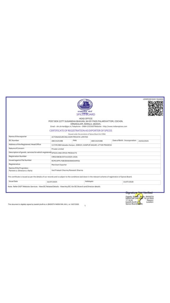 Spice-Board-RCMC-SPICES